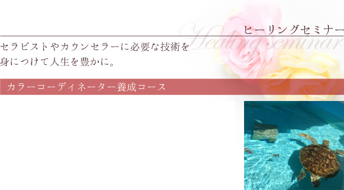 ヒーリングセミナー セラピストやカウンセラーに必要な技術を身につけて人生を豊かに。